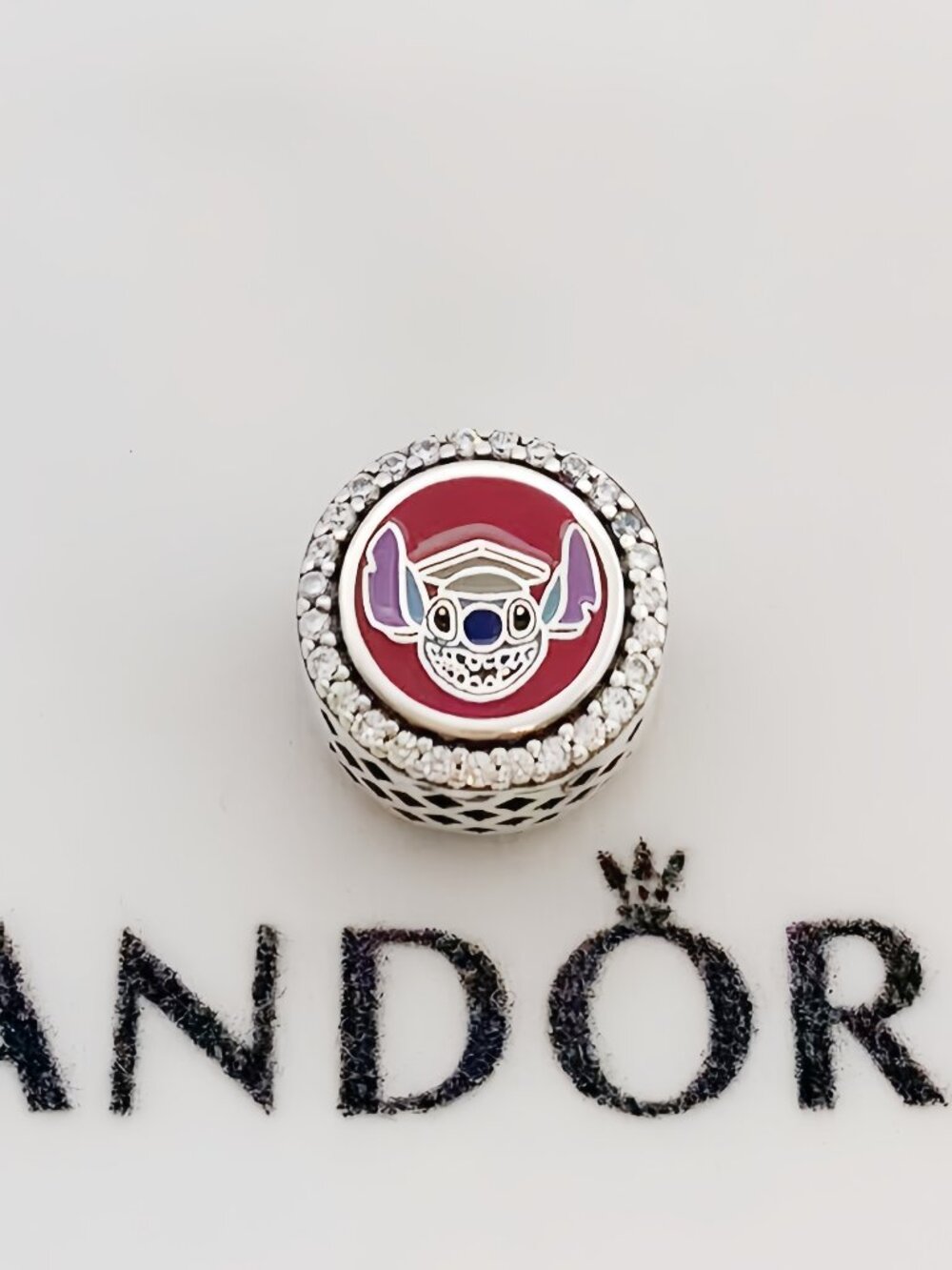 Pandora Disney Stitch Graduation Class of 2020 Charm Clear CZ, S925 Sterling